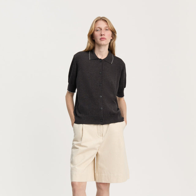 Disha Wool cardigan Brun