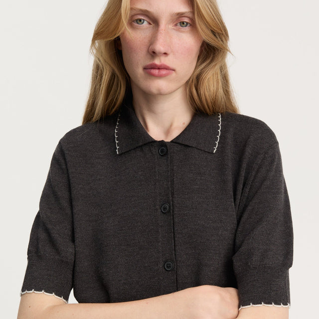 Disha Wool cardigan Brun