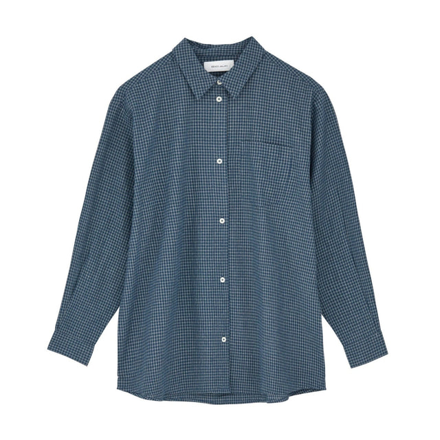 Edgar Shirt Blue/Cream Check