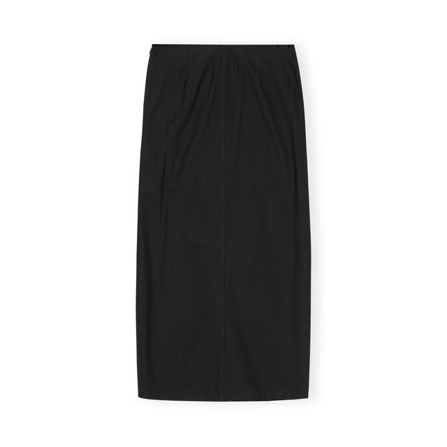 F8676 Drapey Melange Skirt Black
