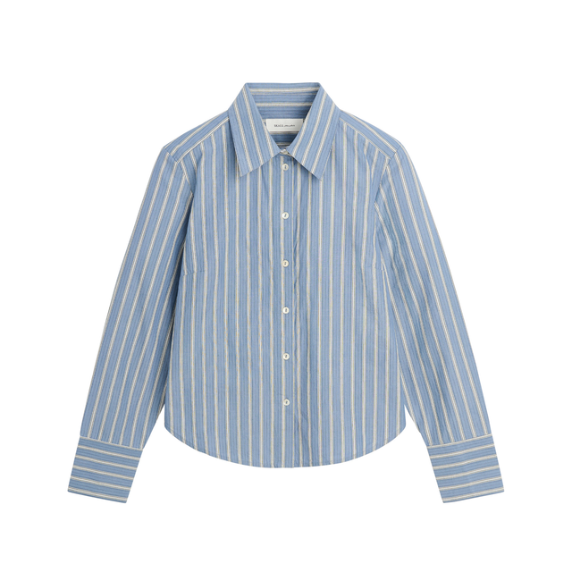 Fauna Skjorte Blue/Black/White stripe
