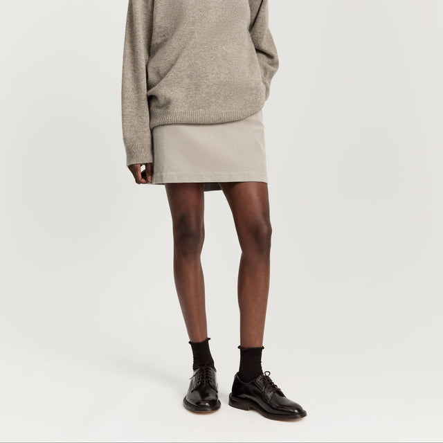 Mini Velvet Skirt Light Grey
