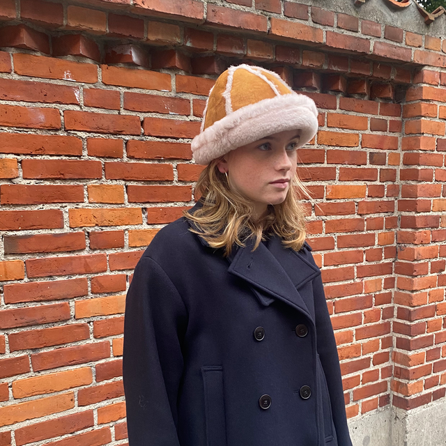 Hat Lambskin Cognac / Brown