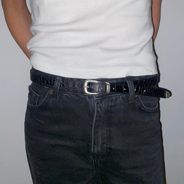 Classic Belt - Croco Black