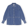 Ganni J1310 Future Denim Skjorte - Skjorter i Blå (Dark Blue Vintage) Køb skjorter hos Adelie. Dametøj på nørrebro og onlline til hele Danmark