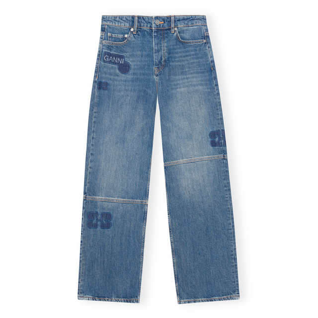 Ganni J1361 Patch Izey Jeans - Bukser i Blå (Tint Wash) Køb bukser hos Adelie. Dametøj på nørrebro og onlline til hele Danmark