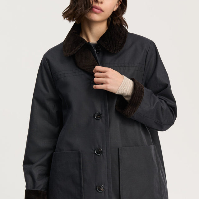 Jamie Jakke Ripstop Oilskin Antracite