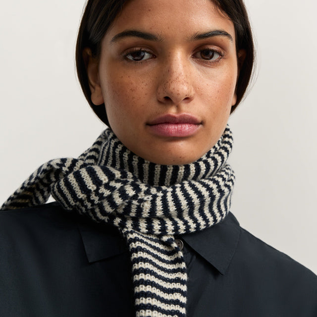 Knox Cashmere Scarf Mix black blue