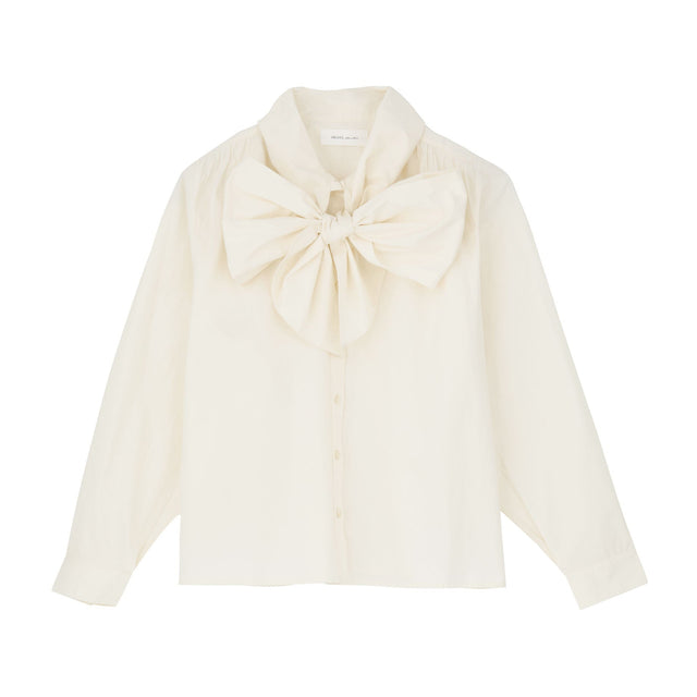 Lady Bow Skjorte Ivory