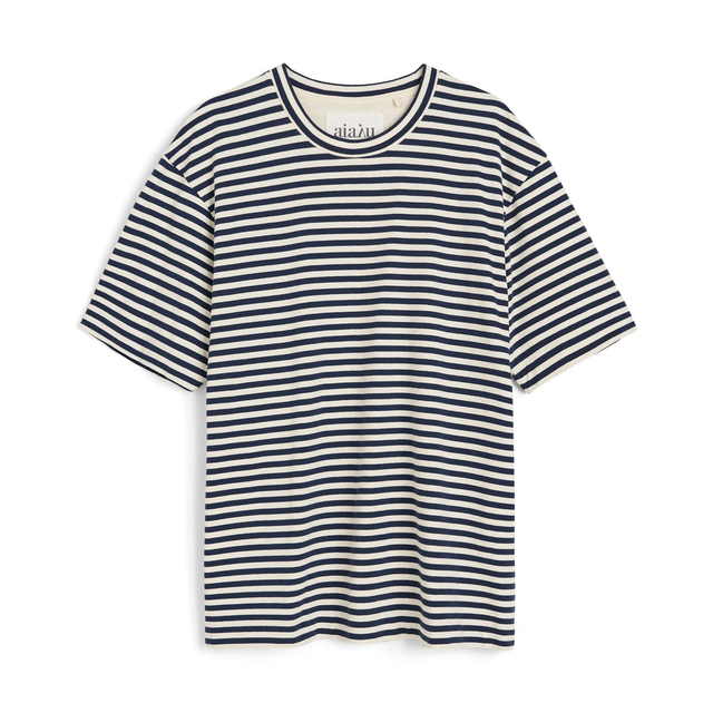 Lui circular striped tee Navy