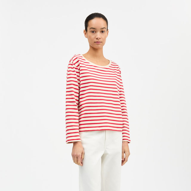 Marron Oversize Bluse Rød