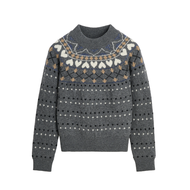 Misty Jumper Grey Jacquard