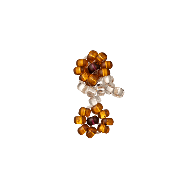 Brown Flower Earstick