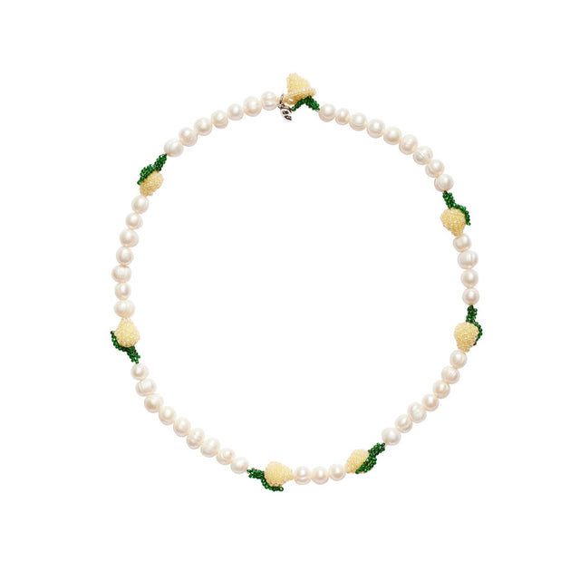 Multi Pearl Lemon Necklace