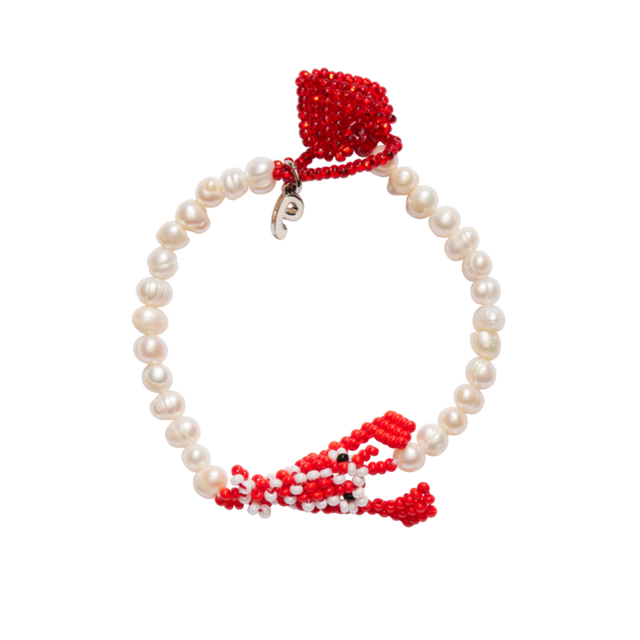 Pura Utz Pearl Lobster Armbånd - Smykker i Red / White / Black (Red / White / Black) Køb smykker hos Adelie. Dametøj på nørrebro og onlline til hele Danmark