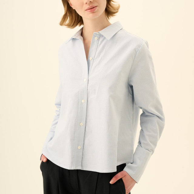 Sylina Oxford Shirt Blue/White Stripe