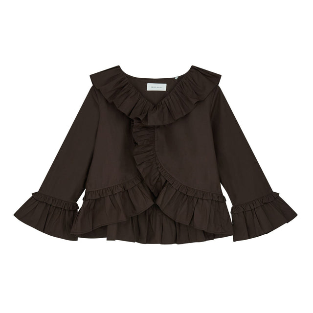 Rimini flounce blouse Black