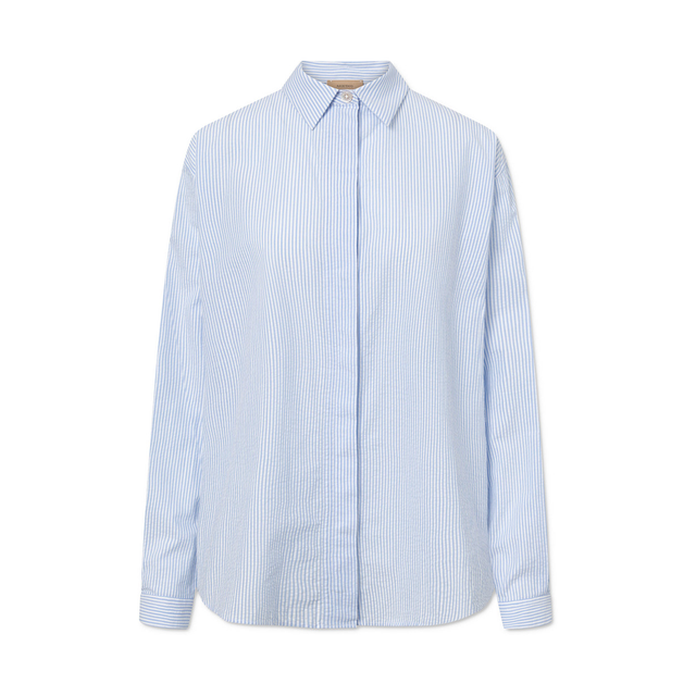 Shelby Skjorte Hvid/Blå Striber