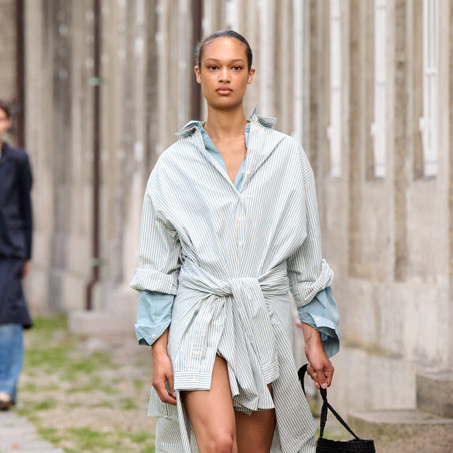 Edgar Skjorte Striber Hvid/Lyseblå