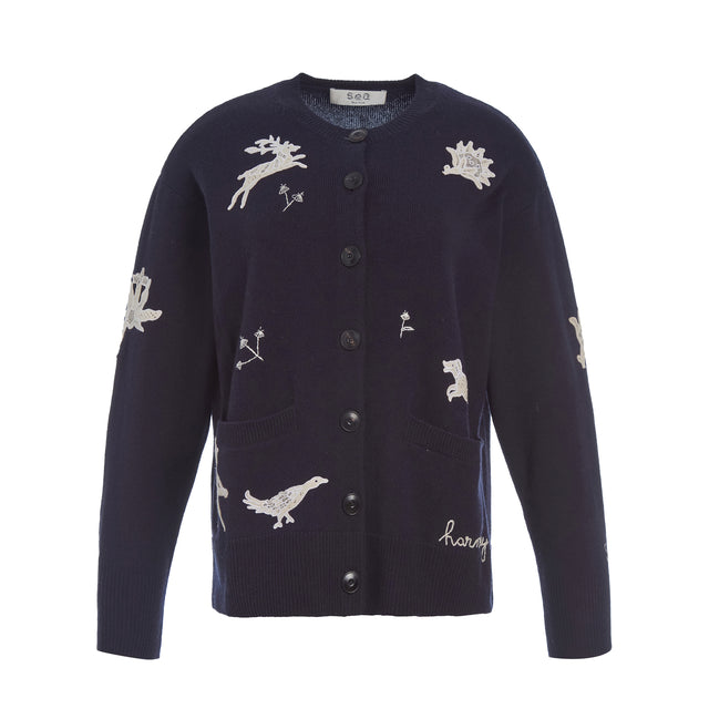 Mika Uld Cardigan Navy