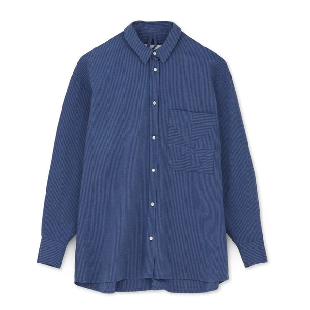 Aiayu Shirt Japan Seersucker Blå - Skjorter i Blå (Mix True Blue) Køb skjorter hos Adelie. Dametøj på nørrebro og onlline til hele Danmark