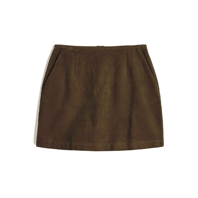 Mini Velvet Skirt Brown