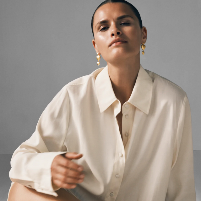 Ashley Hjerte Ørering Sandblæst Guld