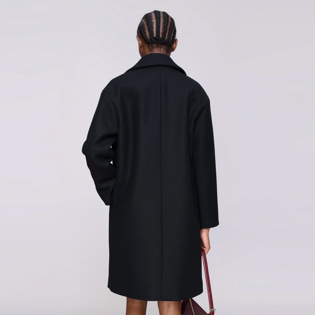 Ninon Uld Frakke Navy