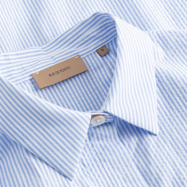 Shelby Skjorte Hvid/Blå Striber