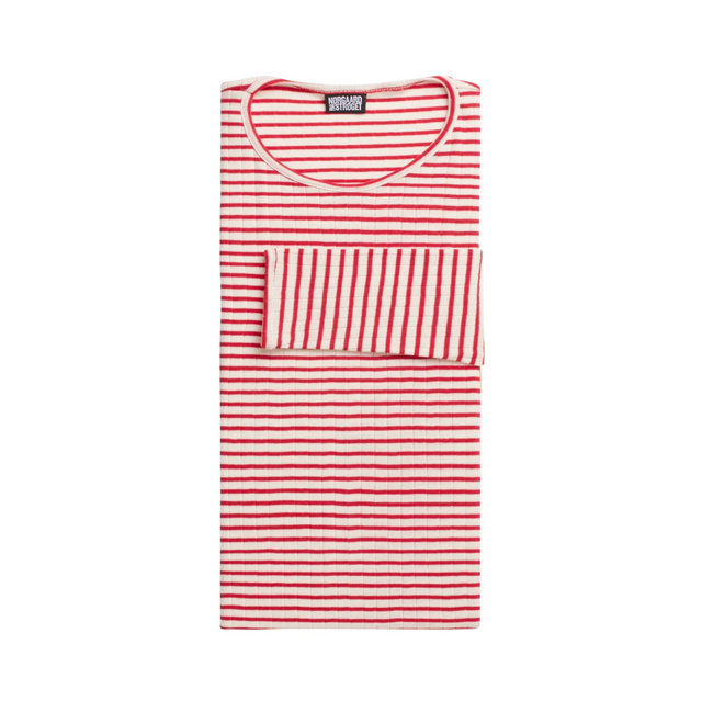 101 NPS STRIPES, ECRU/RED