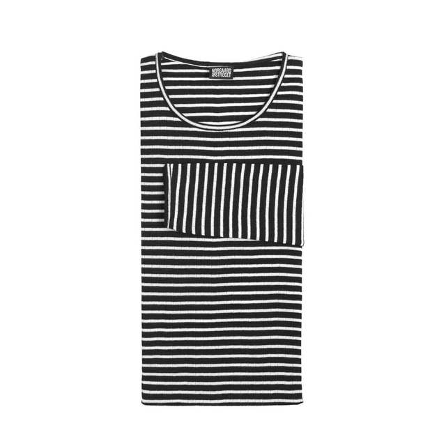 101 Fine Stripe Black/Ecru