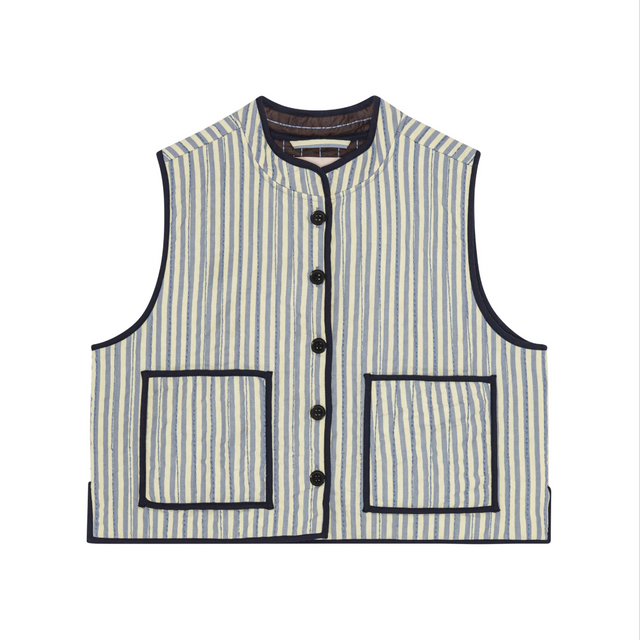 Milo Quilted Vest Sapphire