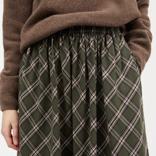 Dagny Net Skirt Green/White