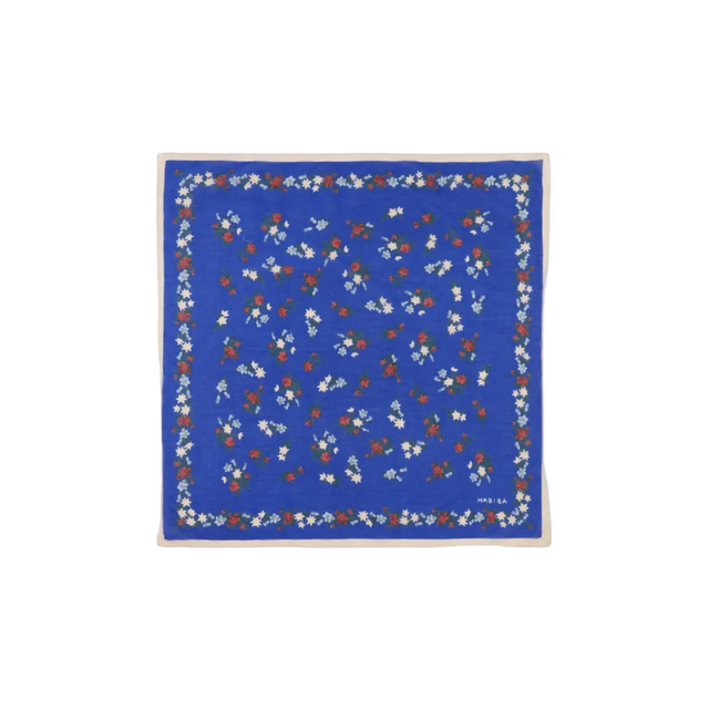 Edelweis Blomstret Tørklæde Japan Blue