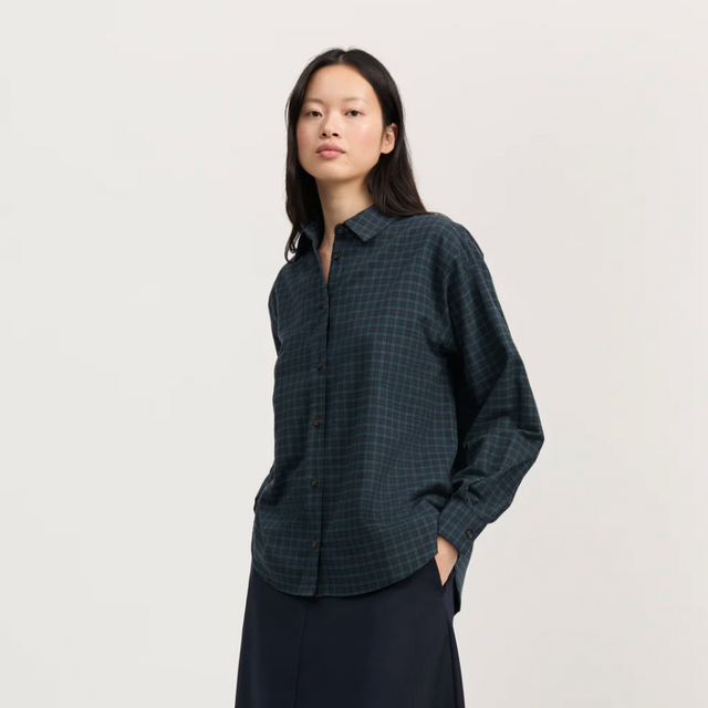 Penny Skjorte Ternet Grøn/Navy