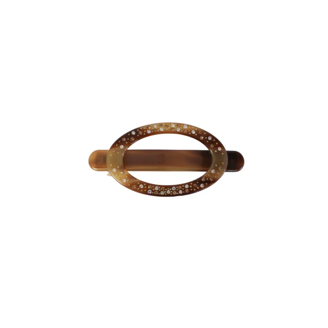 Oval Hair Clip Latte