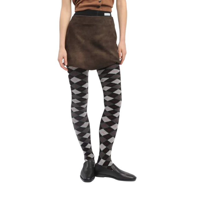 Harlequin Tights Black/Red