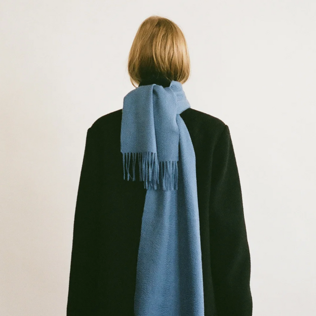 Cashmere Tørklæde Blå