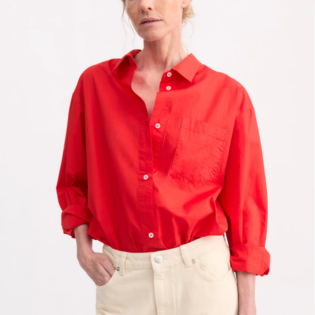 Edgar Skjorte Bright Red / Rød