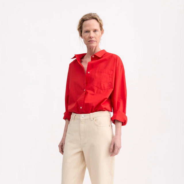 Edgar Skjorte Bright Red / Rød