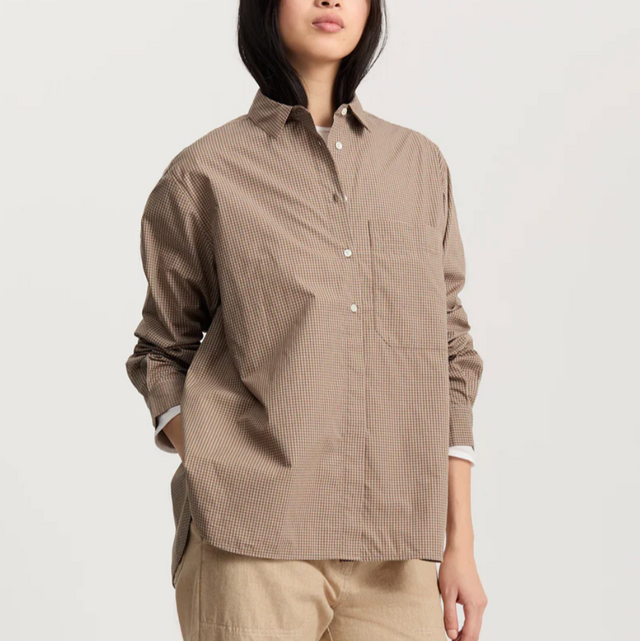 Lynette Check Shirt Mix Fossil / Brown Check