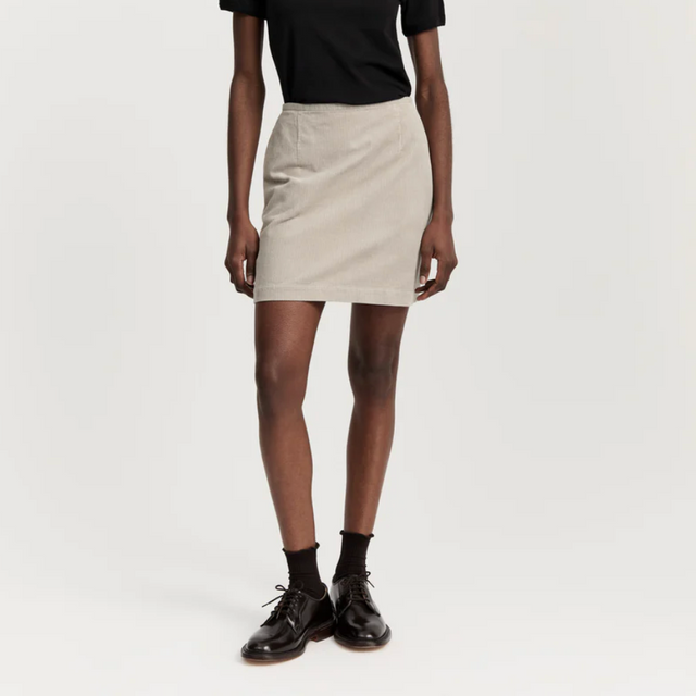 Mini Velvet Skirt Light Grey