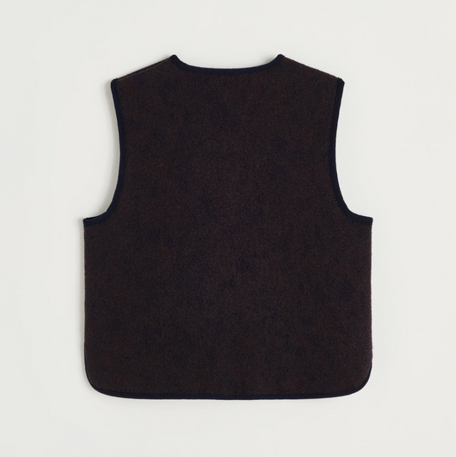Hilda Uld Vest Navy Melange