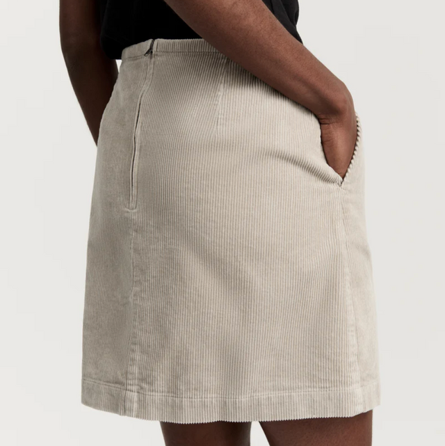 Mini Velvet Skirt Light Grey