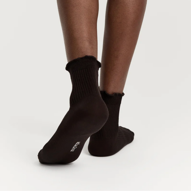Frill Stockings Brown