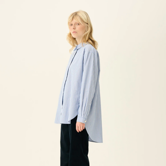 Shelby Oxford Shirt Stripe Blue/White