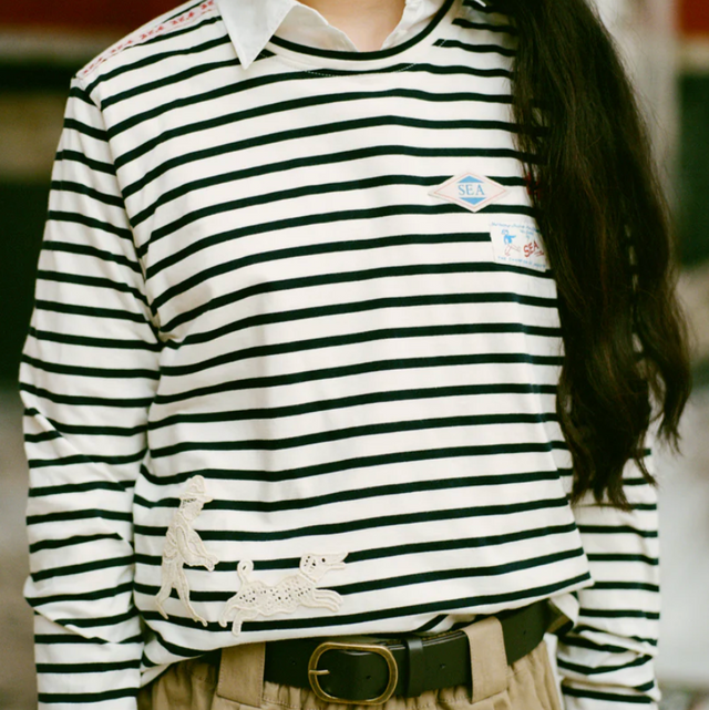 Athena Stribet Bluse