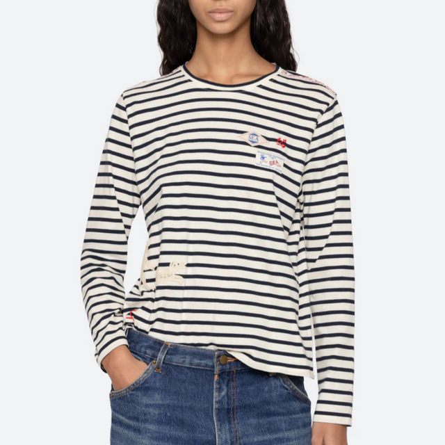 Athena Stribet Bluse