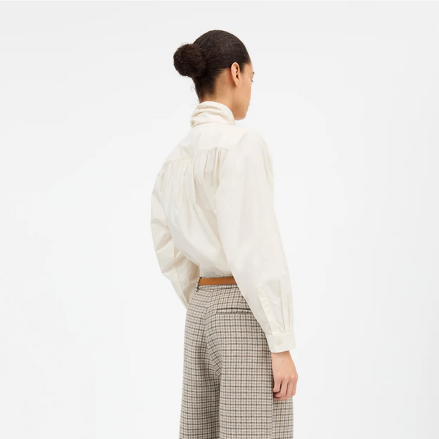 Lady Bow Skjorte Ivory