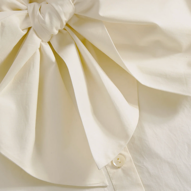 Lady Bow Skjorte Ivory